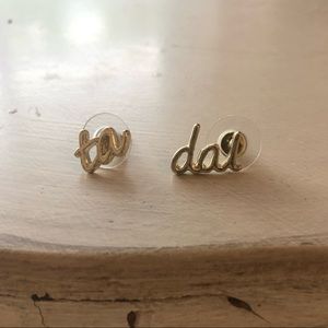 Kate Spade gold ta da! stud earrings